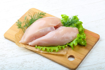 Raw chicken breast