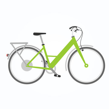 Vector illustration of a bicycle made in flat style