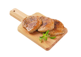 herb rubbed pork chops
