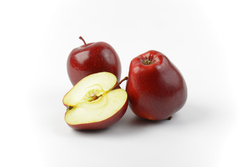 Two and a half red apples