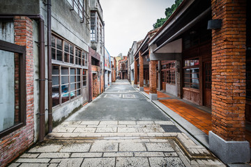 Fototapeta na wymiar Street at the Bopiliao Historical Block, in the Wanhua District,