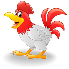 Happy rooster cartoon