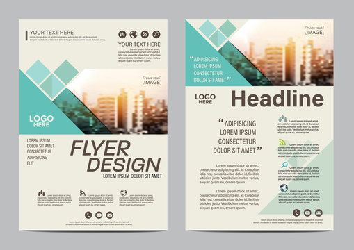 Brochure flyer annual report leaflet mock up template layout design.