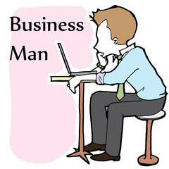 business man cartoon vector character