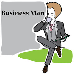 business man cartoon vector character