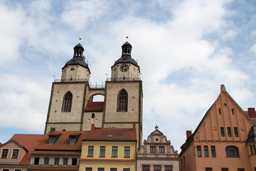 Fototapeta na wymiar Die Stadtkirche in Wittenberg