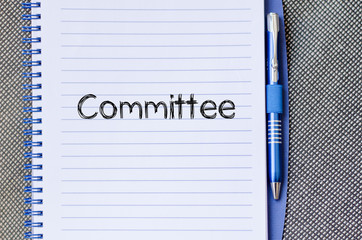 Committee text concept on notebook - 119875035
