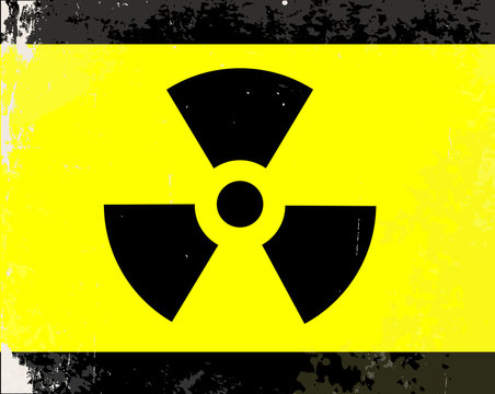 Worn Radioactive Warning Symbol