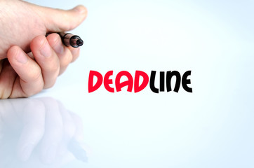 Deadline text concept