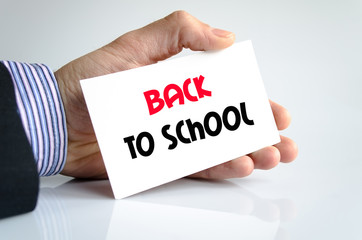 Back to school text concept