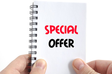 Special offer text concept