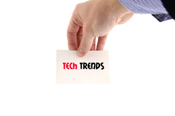 Tech trends text concept