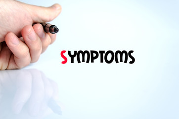 Symptoms text concept