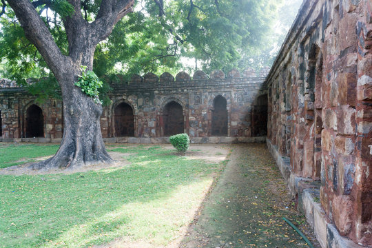 Landscaping and battlements of the Sikander Lodi's Tomb, Lodhi Gardens is a city park situated in New Delhi, India. It has architectural works of the 15th century by Lodhis dynasty 
