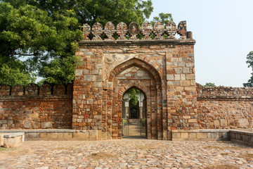 Entry gateway to Sikander Lodi's Tomb, Lodhi Gardens is a city park situated in New Delhi, India. It has architectural works of the 15th century by Lodhis dynasty 