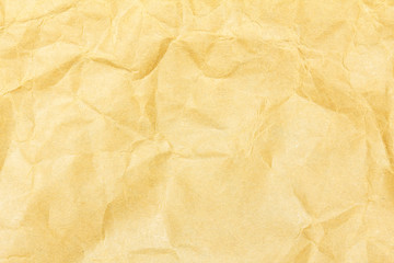 Recycled crumpled brown paper texture or paper background for design with copy space for text or image.