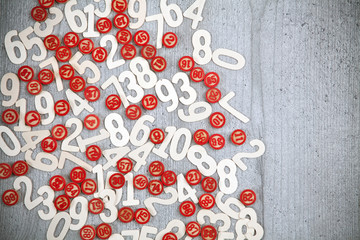 Numbers on background