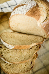 freshly baked homemade whole wheat grain bread