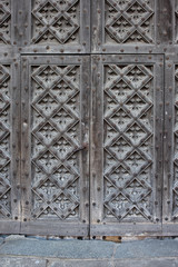 Old Wooden Church Door