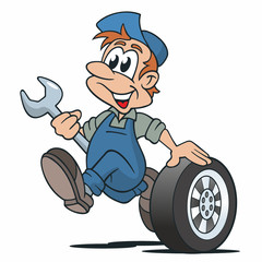 Kfz Mechaniker Auto Reifen Rad