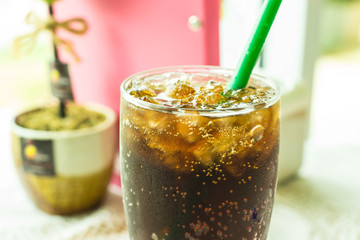 Drinks taste sweet in a glass with ice
