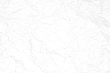 Crumpled white paper texture or paper background for design with copy space for text or image.