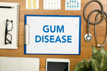 GUM DISEASE  Medical concept Doctor