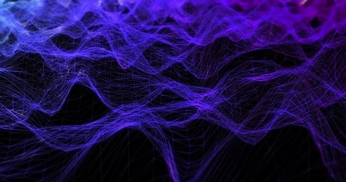 Futuristic Wave of Geometric Line Abstract Background - Creative Design Element