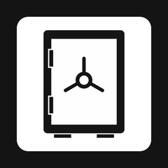 Safety deposit box icon in simple style isolated on white background. Security symbol