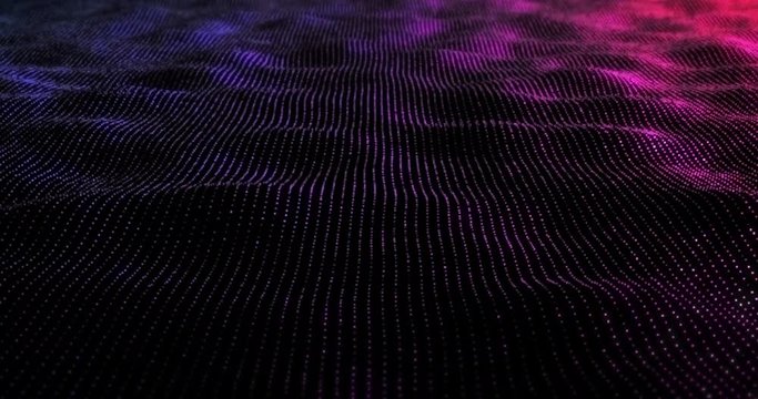 Futuristic Particles Wave Abstract Background - Creative Design Element.