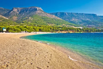Foto op Plexiglas Gouden Hoorn strand, Brac, Kroatië Zlatni Rat turquoise beach in Bol