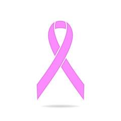 Vector pink ribbon. National Breast Cancer Awareness Month.