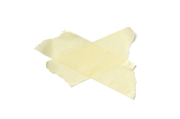 collection of various adhesive tape pieces on white background