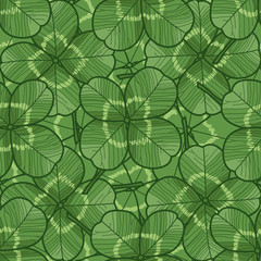 Clever trefoil vector seamless pattern