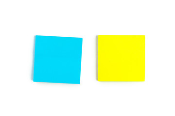 Sticky notes on a white background