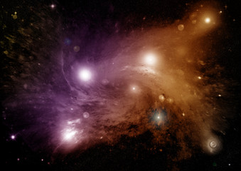 galaxy in a free space