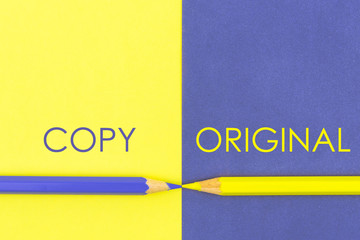 Copy versus Original contrast concept