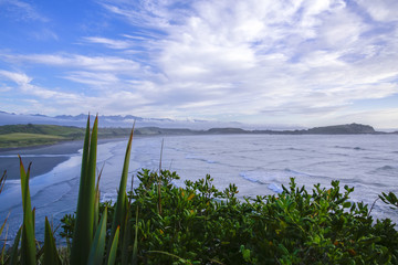 Coastline view in Westport of New Zealand.