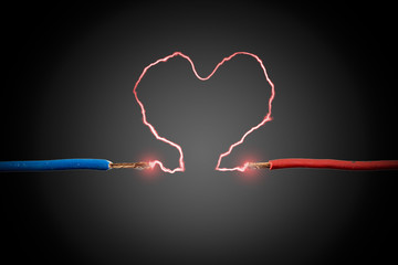 Two cables with heart