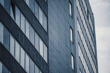 Obraz premium Modern business building in blue tone