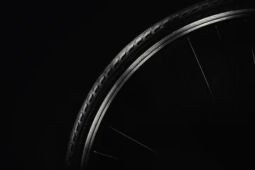 Tableaux ronds sur aluminium brossé Vélo Sport Bike Abstract