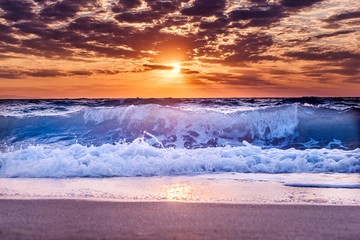 Waves and sunrise