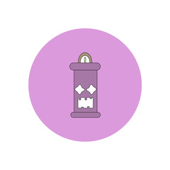 Vector illustration in flat design Halloween icon candle