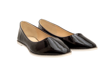 Black women shoes isolated on white