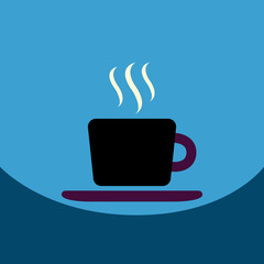  flat vector icon design collection cup of hot coffee