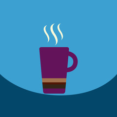  flat vector icon design collection cup of hot coffee