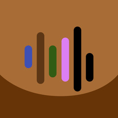 flat vector icon design collection sound and audio waves