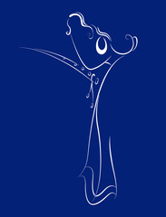 Krishna Line Art illustration