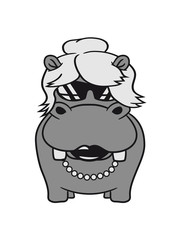 girl woman female girl sexy pretty rich sunglasses celebrity hippo small thick sweet cute comic cartoon hippo