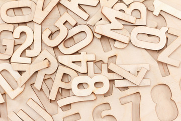 Background of wooden letters alphabet